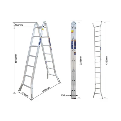 Gambar Fixsteps Tangga Lipat Aluminium Two Joint 7 Step