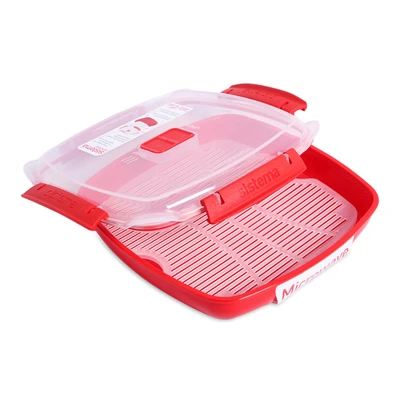 Gambar Sistema Wadah Makanan Plate Microwave 880 ml - Merah