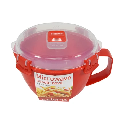 Gambar Sistema Mangkuk Mie Microwave Plastik 940 ml - Merah