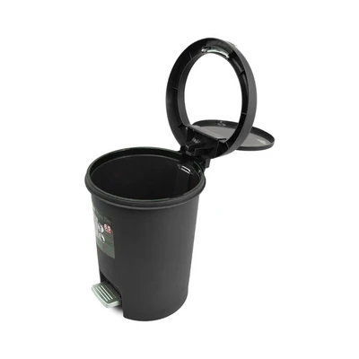 Gambar Krisbow Tempat Sampah Pedal Plastik Round 6.5 Liter - Cokelat Tua