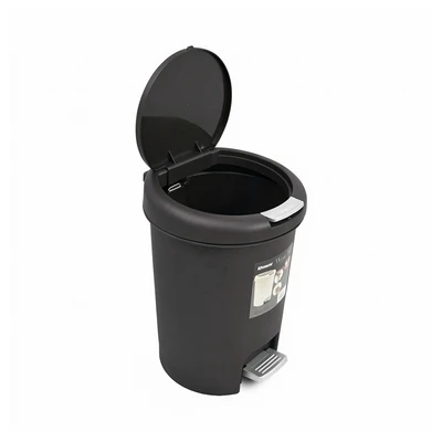 Gambar Krisbow Tempat Sampah Pedal Plastik Round 6.5 Liter - Cokelat Tua
