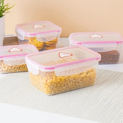 Gambar Delicia Wadah Makanan Rectangular 1 Liter - Pink