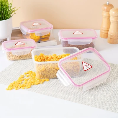 Gambar Delicia Wadah Makanan Rectangular 1 Liter - Pink