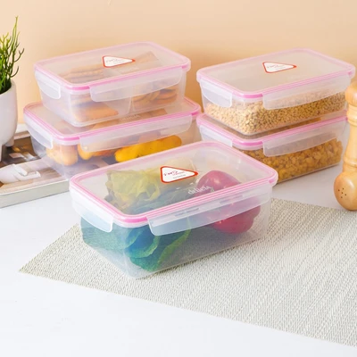 Gambar Delicia Wadah Makanan Rectangular 2.3 Liter - Pink
