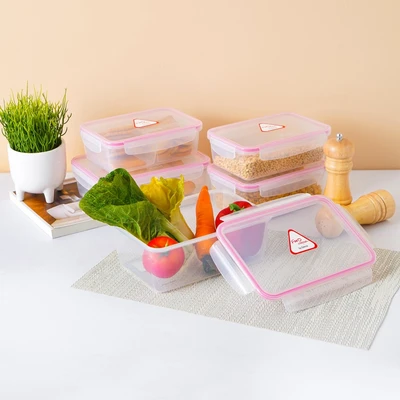 Gambar Delicia Wadah Makanan Rectangular 2.3 Liter - Pink