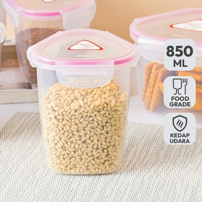 Gambar Delicia Kotak Makan Triangle 850 ml - Pink