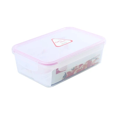 Gambar Delicia 1.1 Ltr Wadah Makanan 3 Sekat Rectangular - Pink