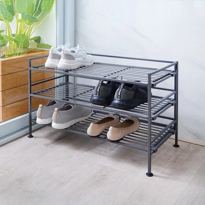 Gambar Masterspace Rak Sepatu 3 Tingkat - Abu-Abu