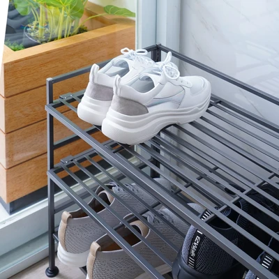Gambar Masterspace Rak Sepatu 3 Tingkat - Abu-Abu