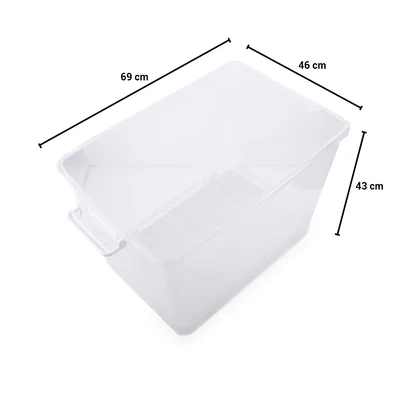 Gambar Stora Kotak Penyimpanan Dengan Tutup & Roda 69x46x43 cm