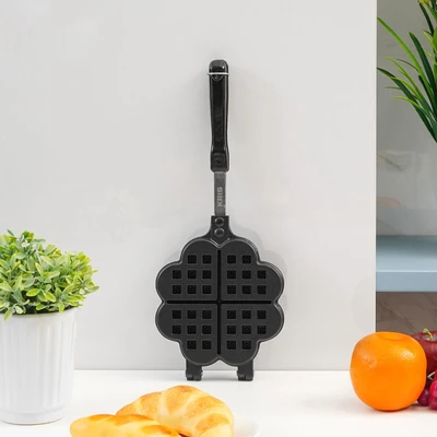 Gambar Krischef Wajan Waffle Hati Cxh-800 - Hitam