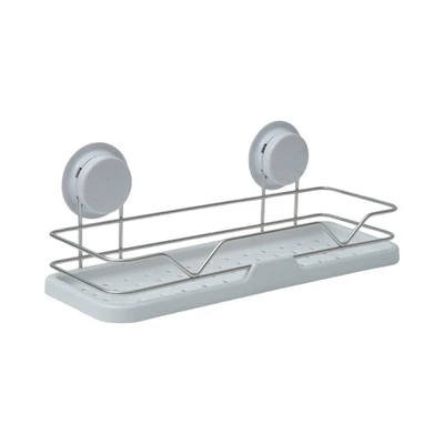 Gambar Stora Rak Dinding Kamar Mandi Suction - Putih/Chrome