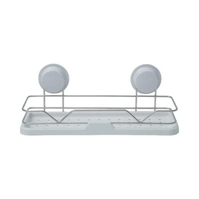 Gambar Stora Rak Dinding Kamar Mandi Suction - Putih/Chrome