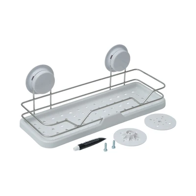 Gambar Stora Rak Dinding Kamar Mandi Suction - Putih/Chrome