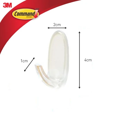 Gambar 3M Command Gantungan Clear Small Hooks 17092Clr