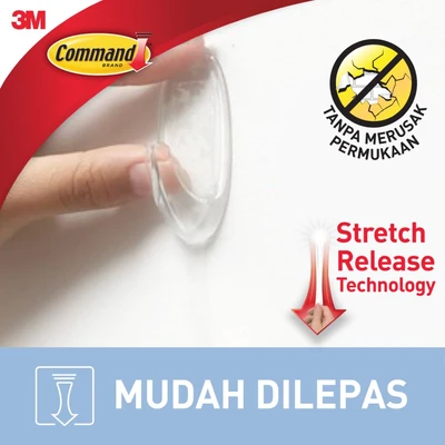 Gambar 3M Command Gantungan Clear Small Hooks 17092Clr