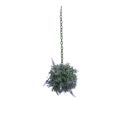 Gambar Arthome Rumput Artifisial Gantung Ball Lavender 16x16x16 cm - Ungu/Hijau