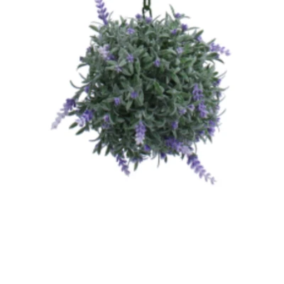 Gambar Arthome Rumput Artifisial Gantung Ball Lavender 16x16x16 cm - Ungu/Hijau