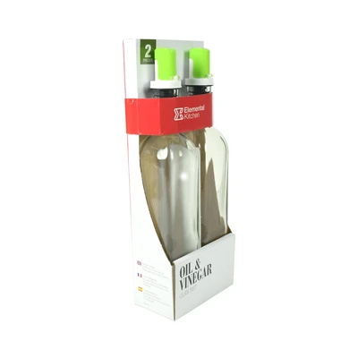 Gambar Kris Botol Minyak & Cuka Kaca 500 ml Set 2 Pcs Transparan