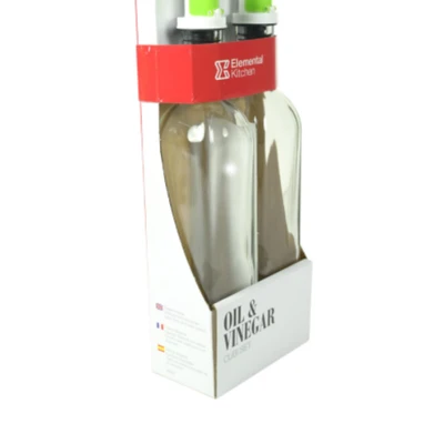 Gambar Kris Botol Minyak & Cuka Kaca 500 ml Set 2 Pcs Transparan