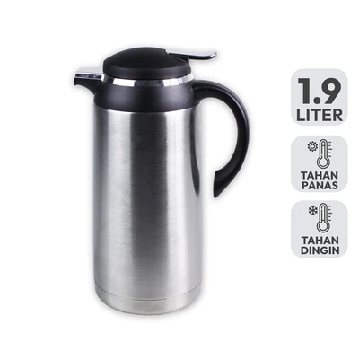 Gambar Kris Teko Vacuum Flask Stainless Steel 1.9 Liter - Hitam