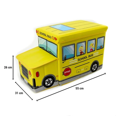 Gambar Krishome 55x31x26 Cm Kotak Penyimpanan Bus Sekolah