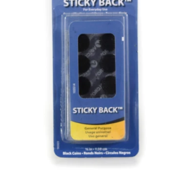 Gambar Velcro Coins Sticky Back Tape 1.59 cm 15 Set - Hitam