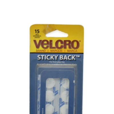 Gambar Velcro Coins Sticky Back Tape 1.59 cm 15 Set - Putih