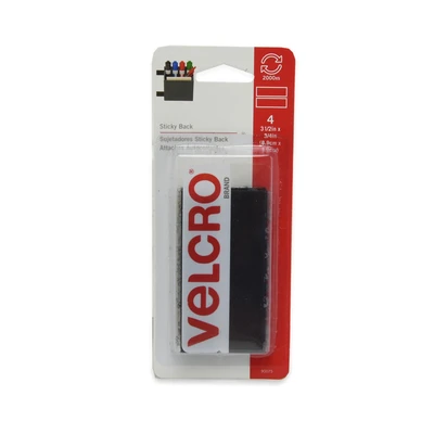 Gambar Velcro Sticky Back Tape 8.9 cm 4 Set - Hitam