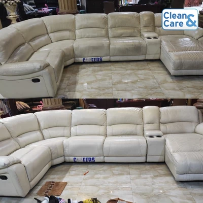 Gambar Jasa Paket 2X Pembersihan Sofa Tidur Sleeper Kulit Clean & Care