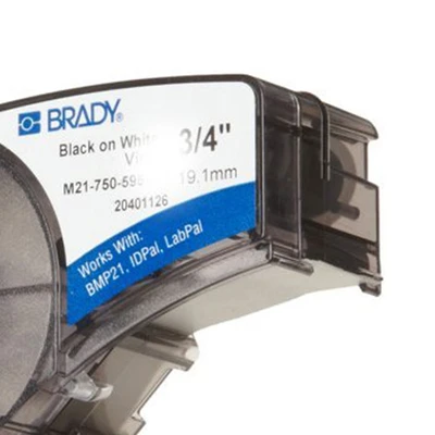 Gambar Brady Label Cartridge 0.75 Inch BMP21 M21-750-595-WT - Hitam/Putih