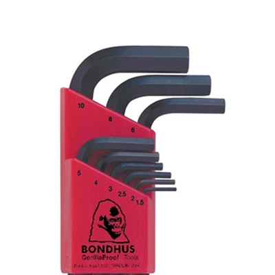 Gambar Bondhus Kunci L Hexagonal S 1.5-10 mm Hlx9Ms Set 9 pcs