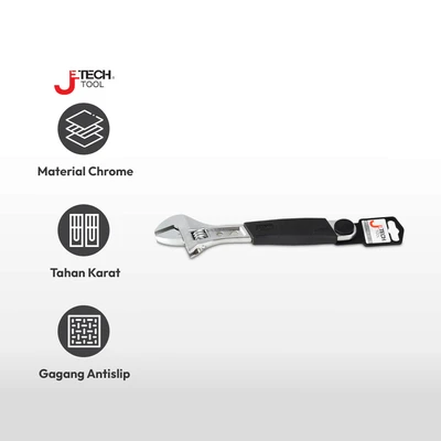 Gambar Jetech Kunci Inggris Softgrip 8 Inch Aws-8In