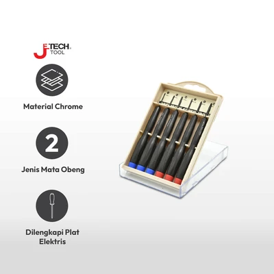 Gambar Jetech Obeng Presisi Pes-S6 Set 6 pcs
