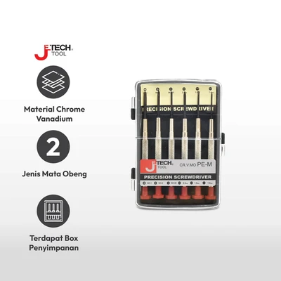 Gambar Jetech Obeng Presisi Pe-M Set 6 pcs