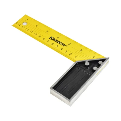 Gambar Krisbow Penggaris Siku Lrtsq6 15 cm - Kuning
