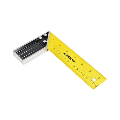 Gambar Krisbow Penggaris Siku Lrtsq6 15 cm - Kuning
