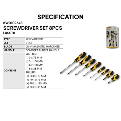 Gambar Krisbow Obeng Lrsst4 Set 4 pcs