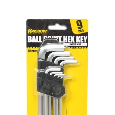 Gambar Krisbow Set Kunci L Hex Ballpoint 1.5-10 mm 30 cm 9 Pcs