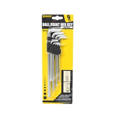 Gambar Krisbow Set Kunci L Hex Ballpoint 1/16-3/8 Inch 9 Pcs