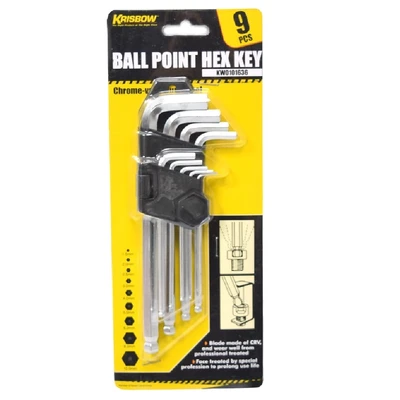 Gambar Krisbow Set Kunci L Hex Ballpoint 1.5-10 Mm 25 Cm 9 Pcs