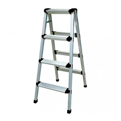 Gambar Krisbow Tangga Lipat Aluminium Tanpa Pegangan 4 Step - Silver