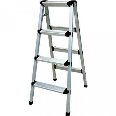 Gambar Krisbow Tangga Lipat Aluminium Tanpa Pegangan 4 Step - Silver