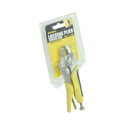Gambar Krisbow Tang Penjepit Locking Plier Curve Jaw 5 Inch Rubber Lrlcr5