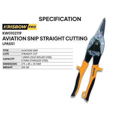 Gambar Krisbow Gunting Potong Seng Straight Cutting