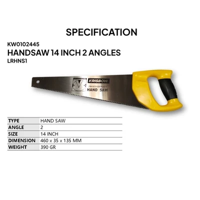 Gambar Krisbow Gergaji Tangan Dua Sudut 14 Inch
