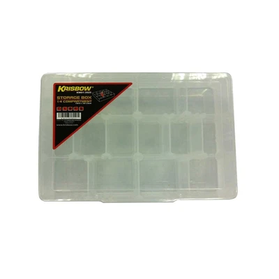 Gambar Krisbow Kotak Perkakas Portabel 14 Kompartemen 19.5x16x5 cm