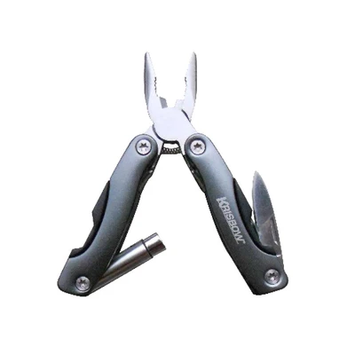 Gambar Krisbow Alat Saku Multipurpose Tool Stainless Steel 9 In 1 - Abu-Abu