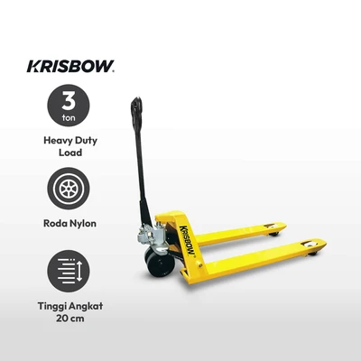 Gambar Krisbow Hand Pallet Manual Roda PU 3 Ton 55x115 cm