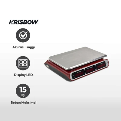 Gambar Krisbow Timbangan Barang Digital Dengan Tera 15Kg Kw06-579